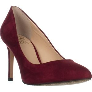 Vince Camuto Deep Red Suede Heels (8 but run very small)